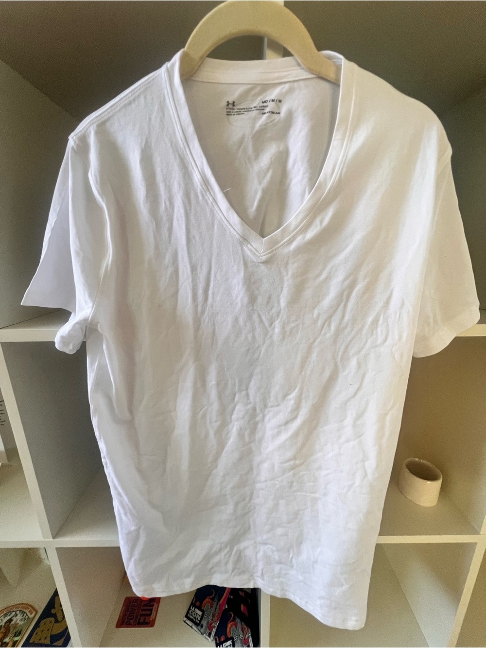 Under Armour Men’s White V-Neck Performance Tee